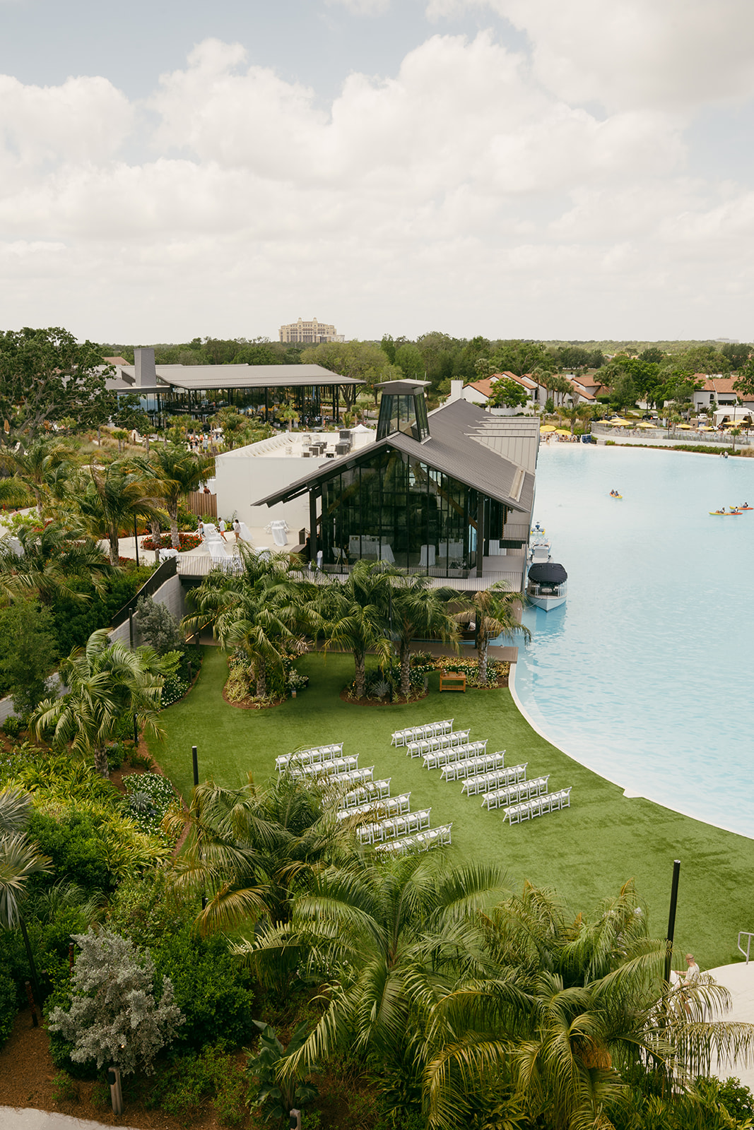 Outdoor wedding ceremony at Evermore Resort in Orlando, Florida